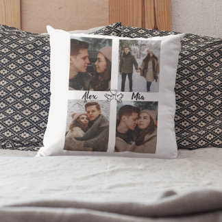 Our Love Story – Couple Photo Throw Pillow Kudde