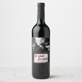 Our Love Story — Custom Photo Wine Label Vinflaska Etikett