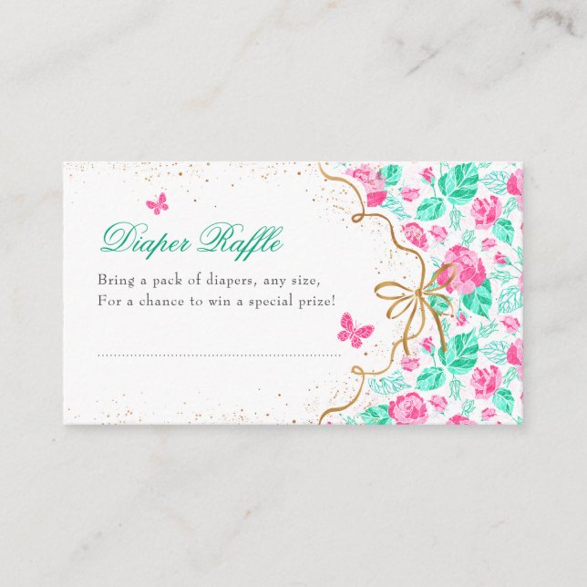 Our Lovely One Baby Shower Enclosure Card Tilläggskort (Framsida)