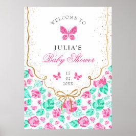 Our Lovely One Baby Shower Poster