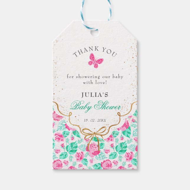 Our Lovely One Baby Shower Presentetikett (Framsidan)