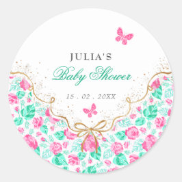 Our Lovely One Baby Shower Runt Klistermärke