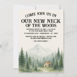 Our New Neck Of The Woods | Housewarming Party Inbjudningar