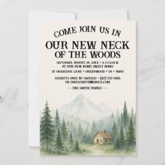 Our New Neck Of The Woods | Housewarming Party Inbjudningar