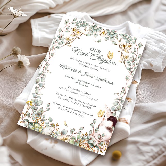 Our Next Chapter Fairytale Storybook Baby Shower Inbjudningar (Skapare uppladdad)