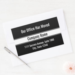Our Office Has Moved Template Moving Announcement Rektangulärt Klistermärke