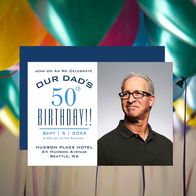 OUR PAPPA 50:e födelsedagen - inbjudan till fotopa (Skapare uppladdad)