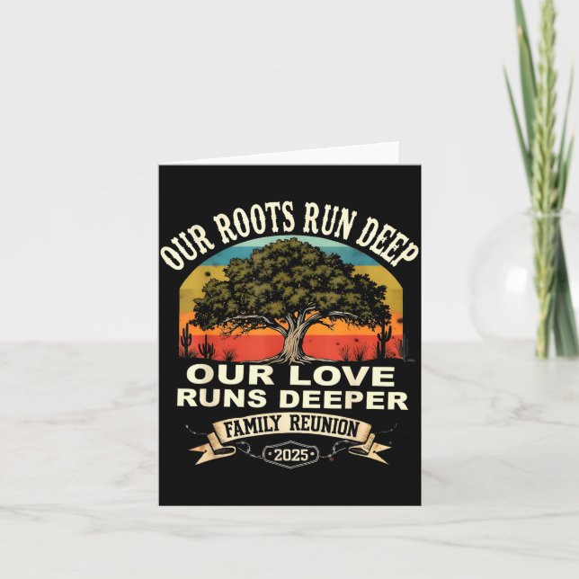Our Roots Run Deep Family Reunion 2025 Gift  Kort (Framsida)
