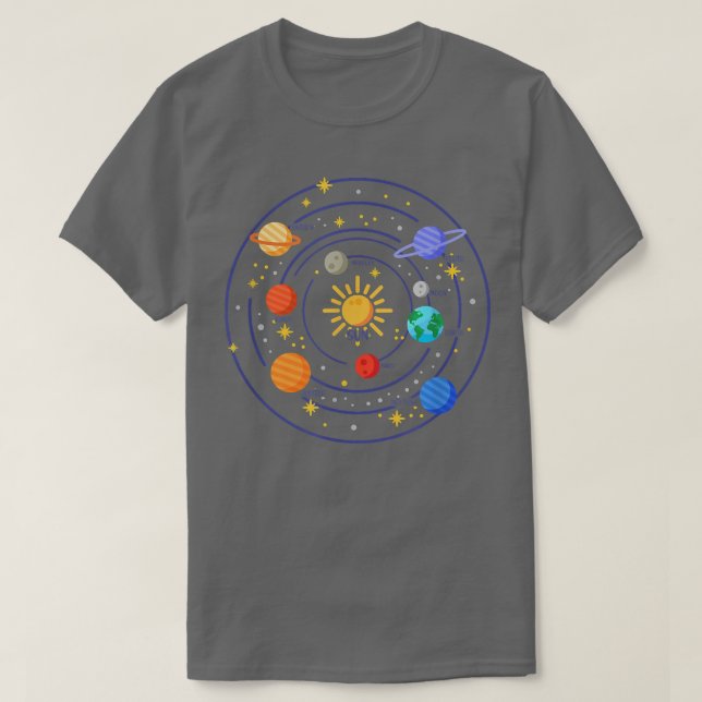 Our Solar System Science Education - Cosmology Con T Shirt (Design framsida)
