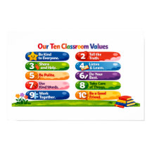 Our Ten Classroom Values - 11x17 Landscape Poster