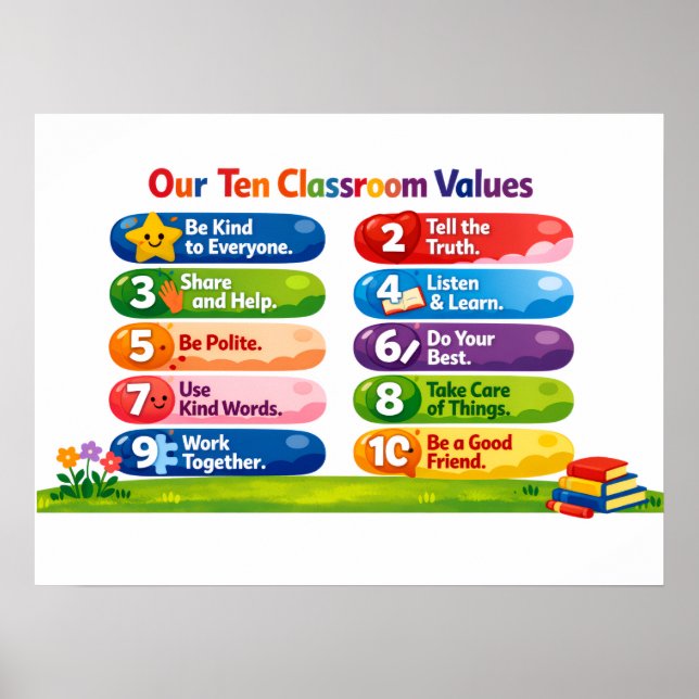 Our Ten Classroom Values Poster (Framsidan)