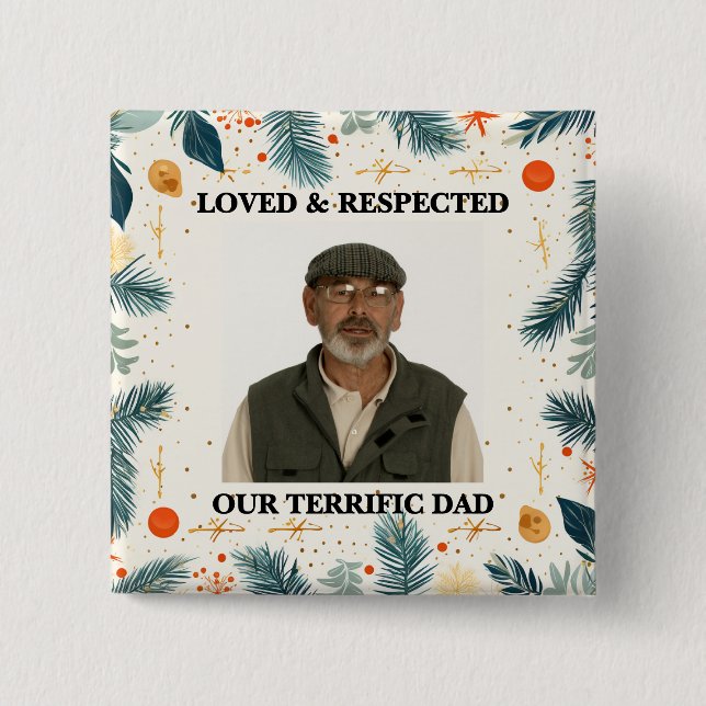 Our Terrific Dad™ Button (Customize It!) Knapp (Framsida)