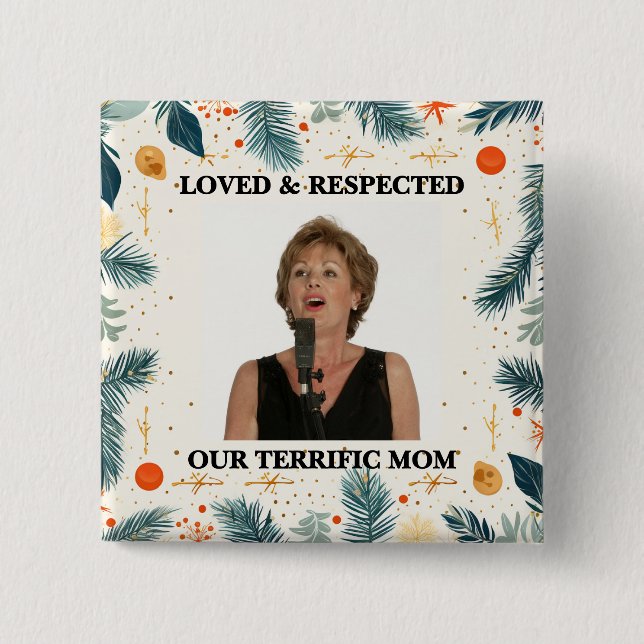 Our Terrific Mom™ Button (Customize It!) Knapp (Framsida)