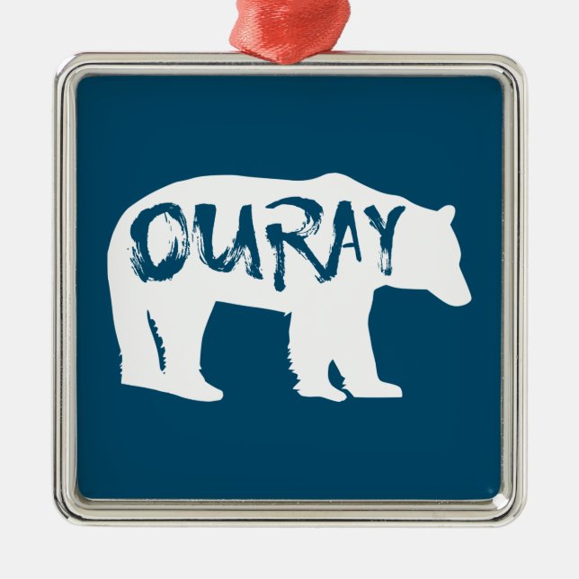 Ouray Bear Julgransprydnad Metall (Framsidan)