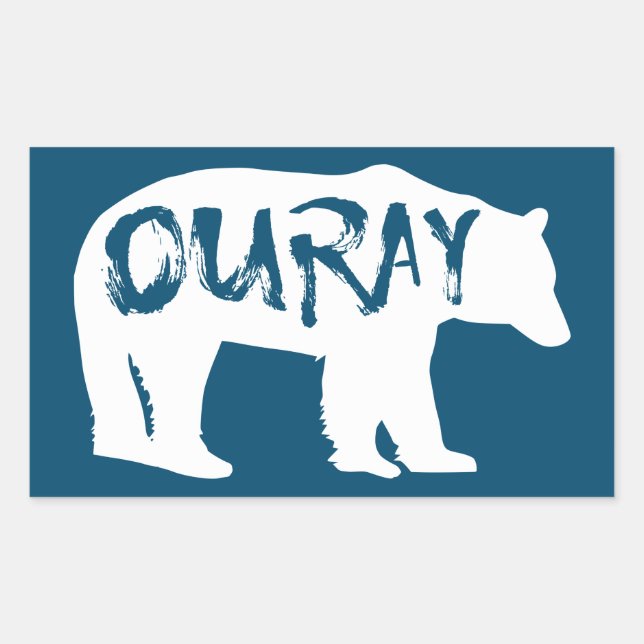 Ouray Bear Rektangulärt Klistermärke (Framsida)