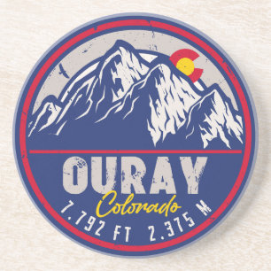 Ouray Colorado Flagga Camping Hiking Souvenirs 80- Underlägg