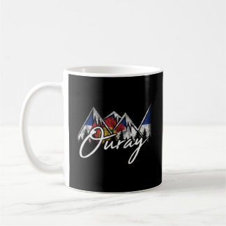 Ouray Colorado Flagga Mountains Kaffemugg