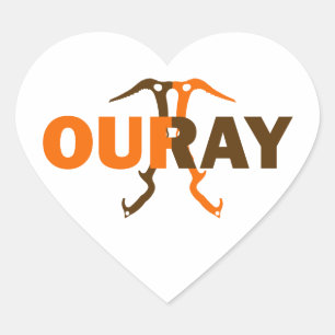 Ouray Colorado Hjärtformat Klistermärke