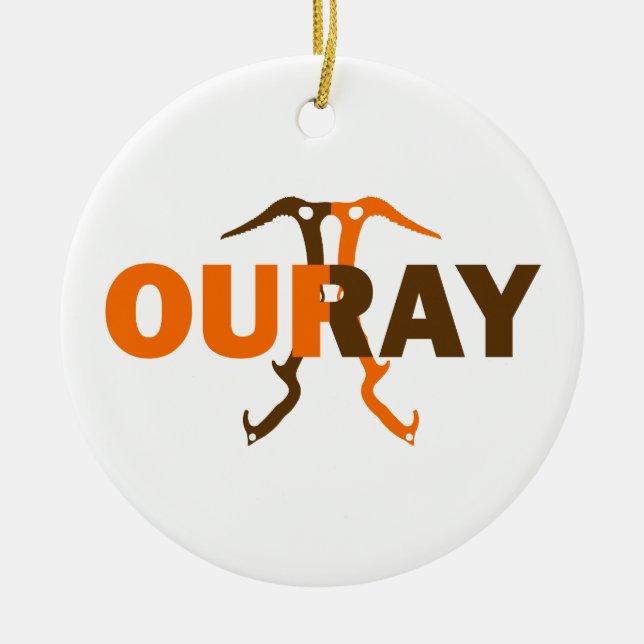 Ouray Colorado Julgransprydnad Keramik (Framsidan)