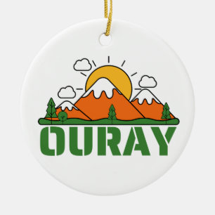 OURAY COLORADO JULGRANSPRYDNAD KERAMIK