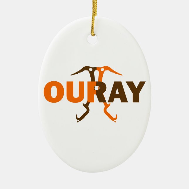 Ouray Colorado Julgransprydnad Keramik (Framsidan)