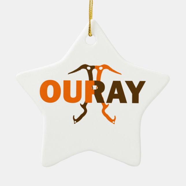 Ouray Colorado Julgransprydnad Keramik (Framsidan)