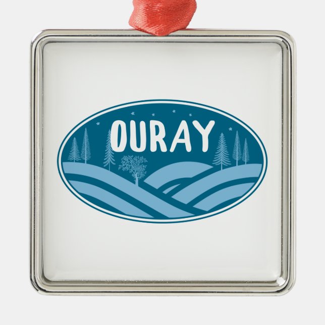 Ouray Colorado Outdoors Julgransprydnad Metall (Framsidan)