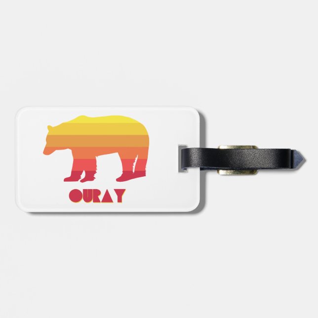 Ouray Colorado Rainbow Bear Bagagebricka (Baksida Vågrät)