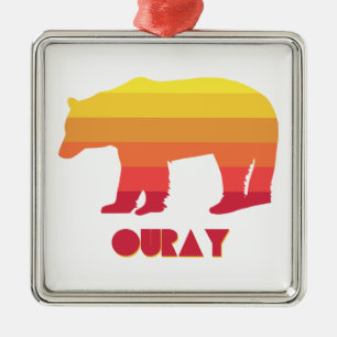 Ouray Colorado Rainbow Bear Julgransprydnad Metall