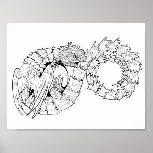 Ourboros Eternity Dragon Colworthy Poster