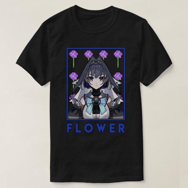 Ouro Kronii Flower Hololive English Council T Shirt (Design framsida)
