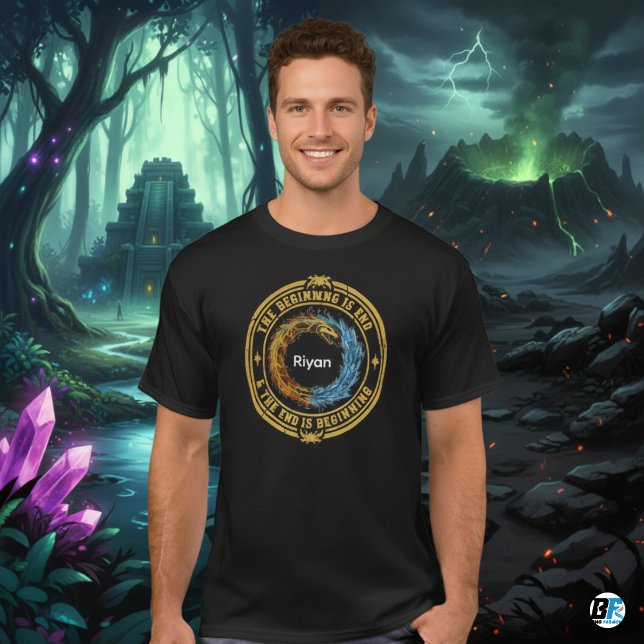 Ouroboros Eld & Is Begynnelsen är slutet - Eterna T Shirt (The Beginning is the end)