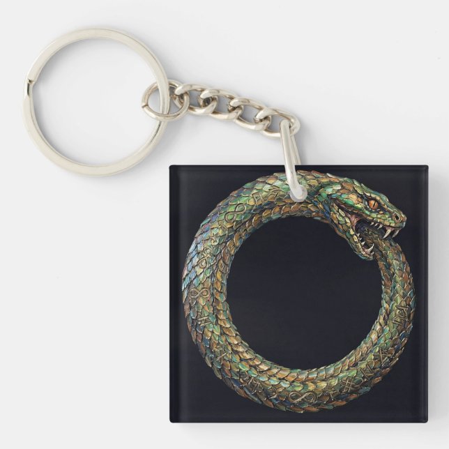 Ouroboros — Gammal Orm Symbol Runic Affisch (Framsidan)