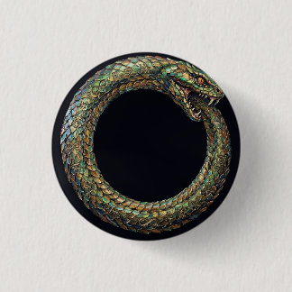 Ouroboros — Gammal Orm Symbol Runic Affisch Knapp