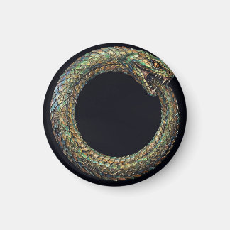 Ouroboros — Gammal Orm Symbol Runic Affisch Magnet
