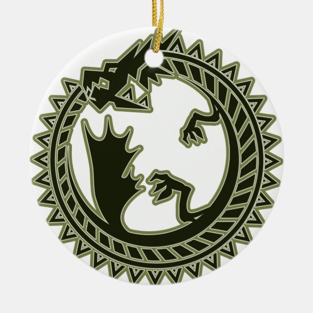 Ouroboros Julgransprydnad Keramik (Framsidan)