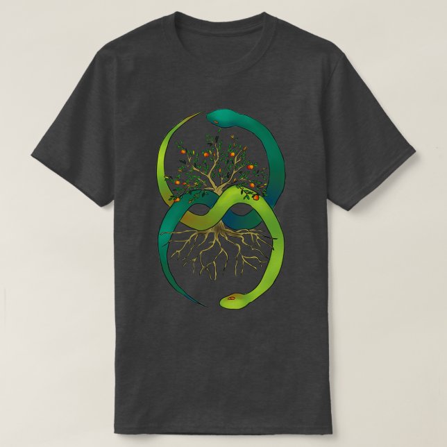 Ouroboros Livets träd T Shirt (Design framsida)
