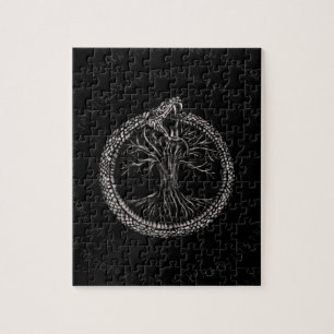 Ouroboros med livets träd pussel