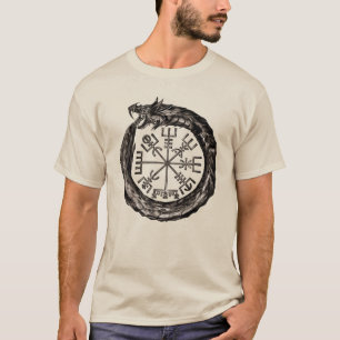 Ouroboros med Vegvisir T Shirt