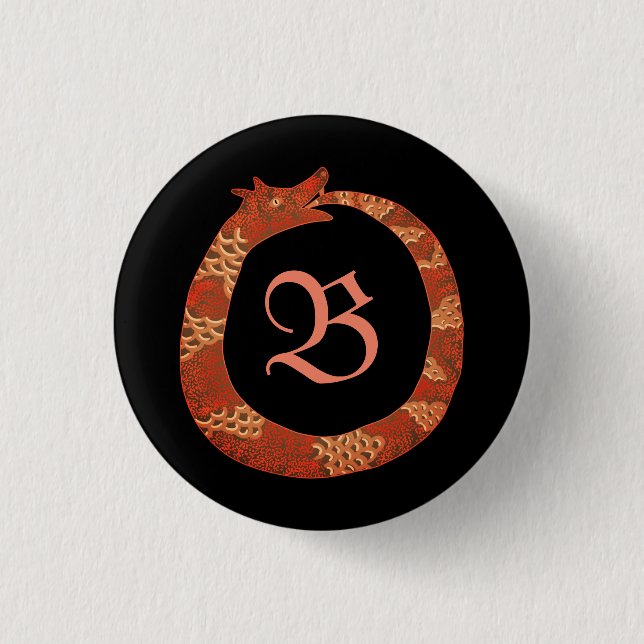 Ouroboros monogram knapp (Framsida)