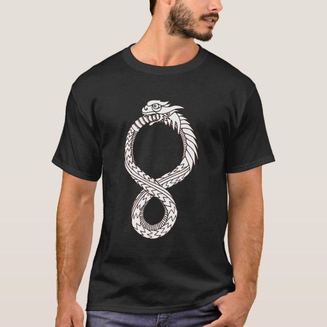 Ouroboros mörk T T-shirt (Framsida)