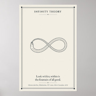 Ouroboros Oändlighetens Orm med Marcus Aurelius Poster