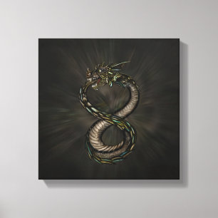 Ouroboros - oändlighetsdrake canvastryck
