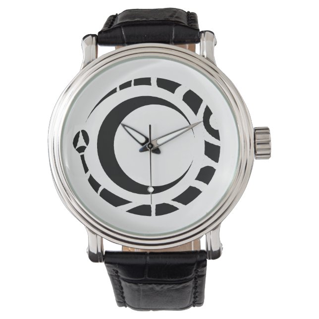 ouroboros och måne armbandsur (Framsida)