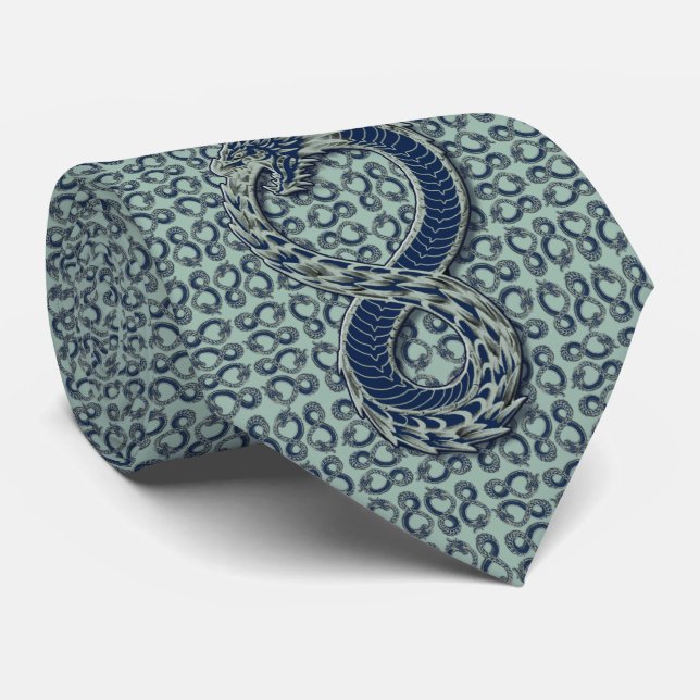 Ouroboros på Opal Neck Tie Slips (Rullad)