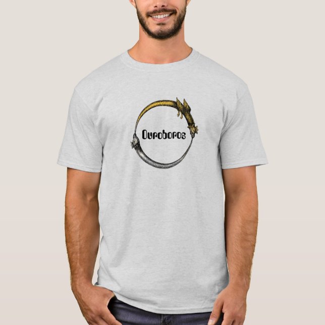 Ouroboros Snake och Dragon T Shirt (Framsida)