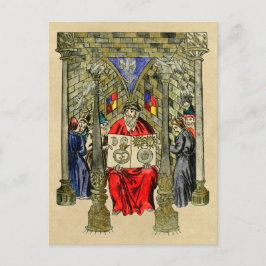 Ouroboros Symbol Bok i Alchemy Vykort