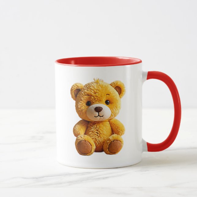 Ours en peluche au pelage doré tout mignon. mugg (Höger)