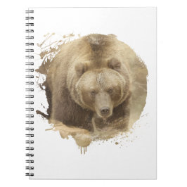 Ours Grizzly Animal Vie Sauvage Forêt Natature Anteckningsbok