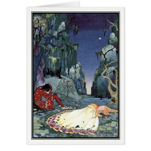 Ourson och Violette av Virginia Frances Sterrett Hälsningskort (Framsidan)